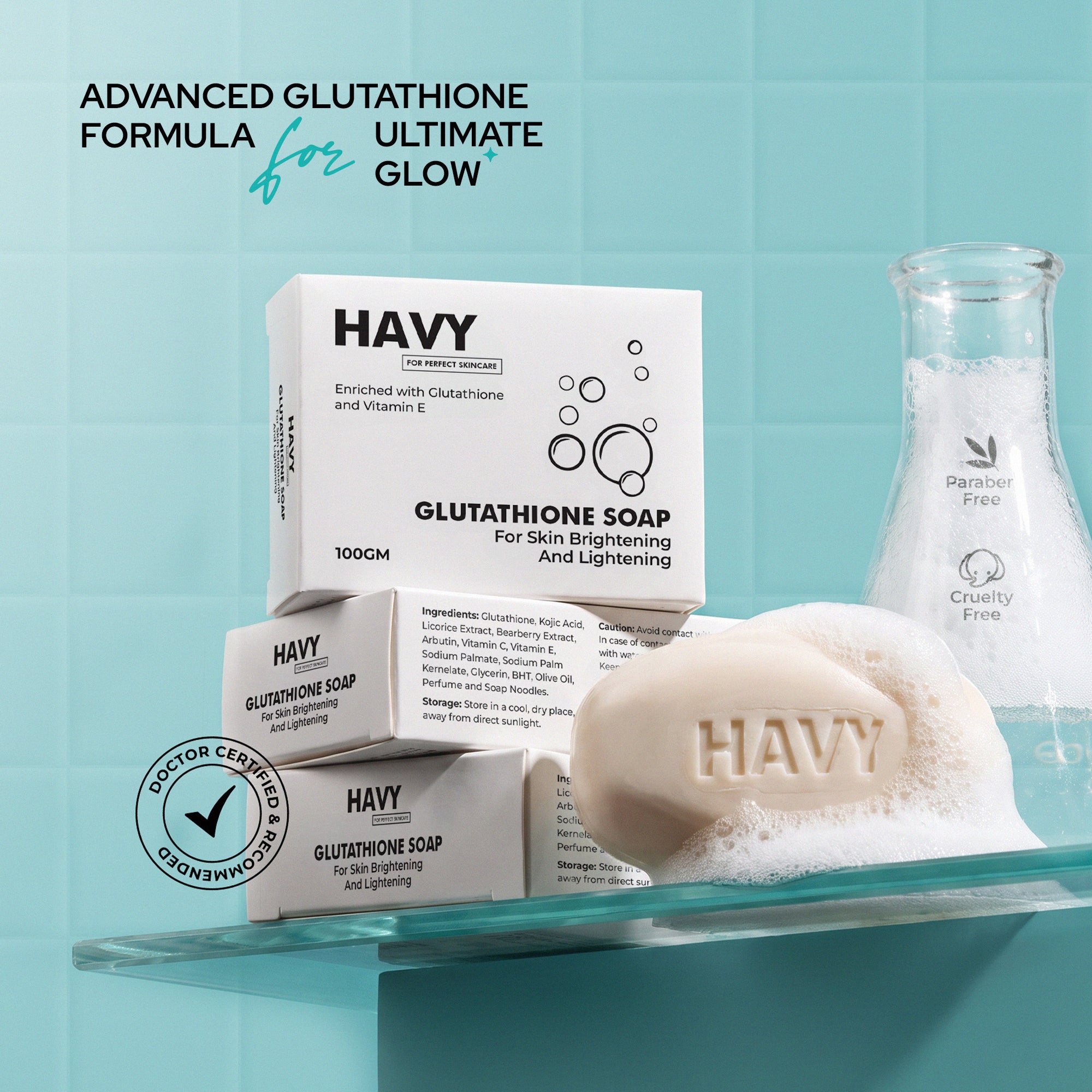 Havy Skin Brightening Glutathione Soaps Pack of 3