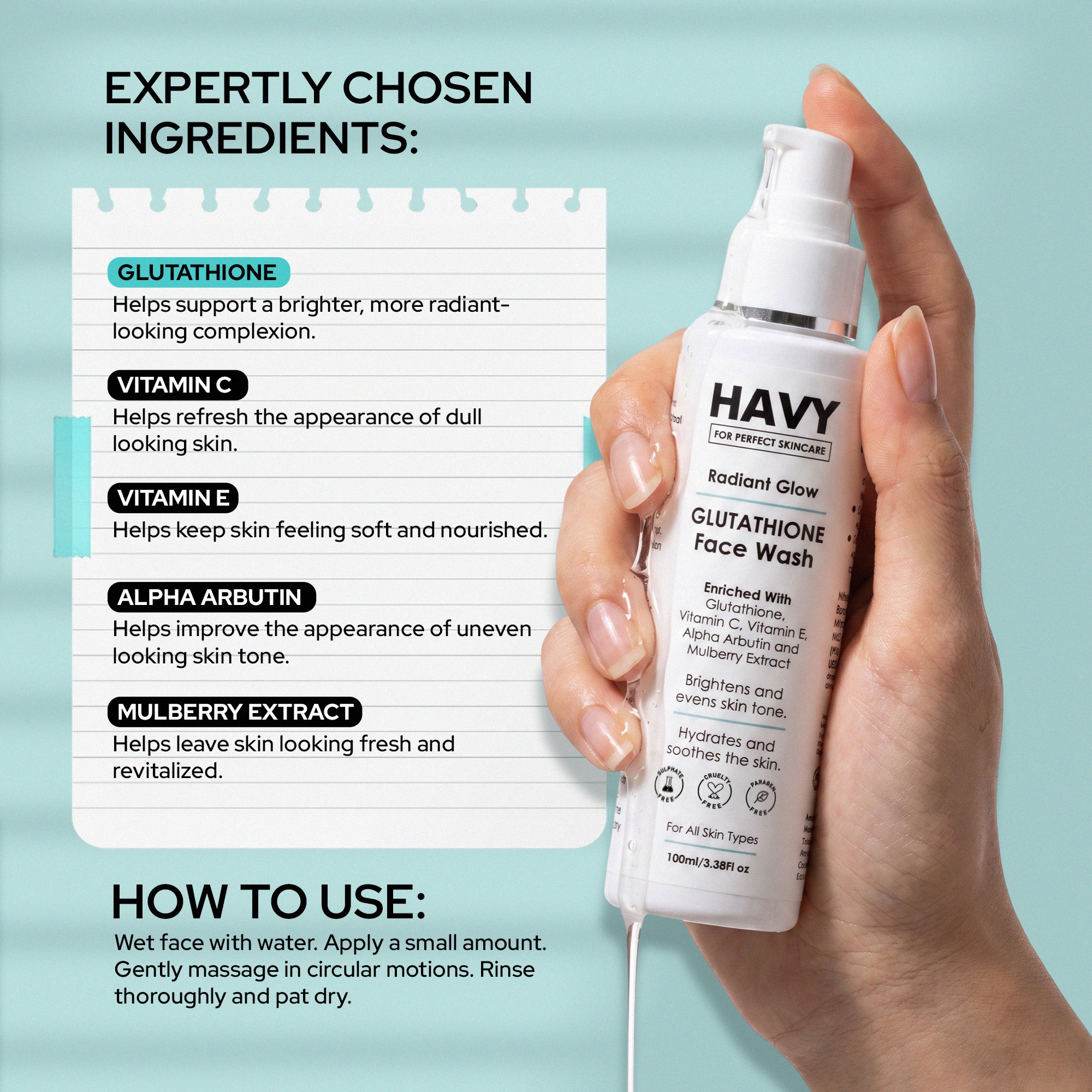 Havy Glow Glutathione Face Wash
